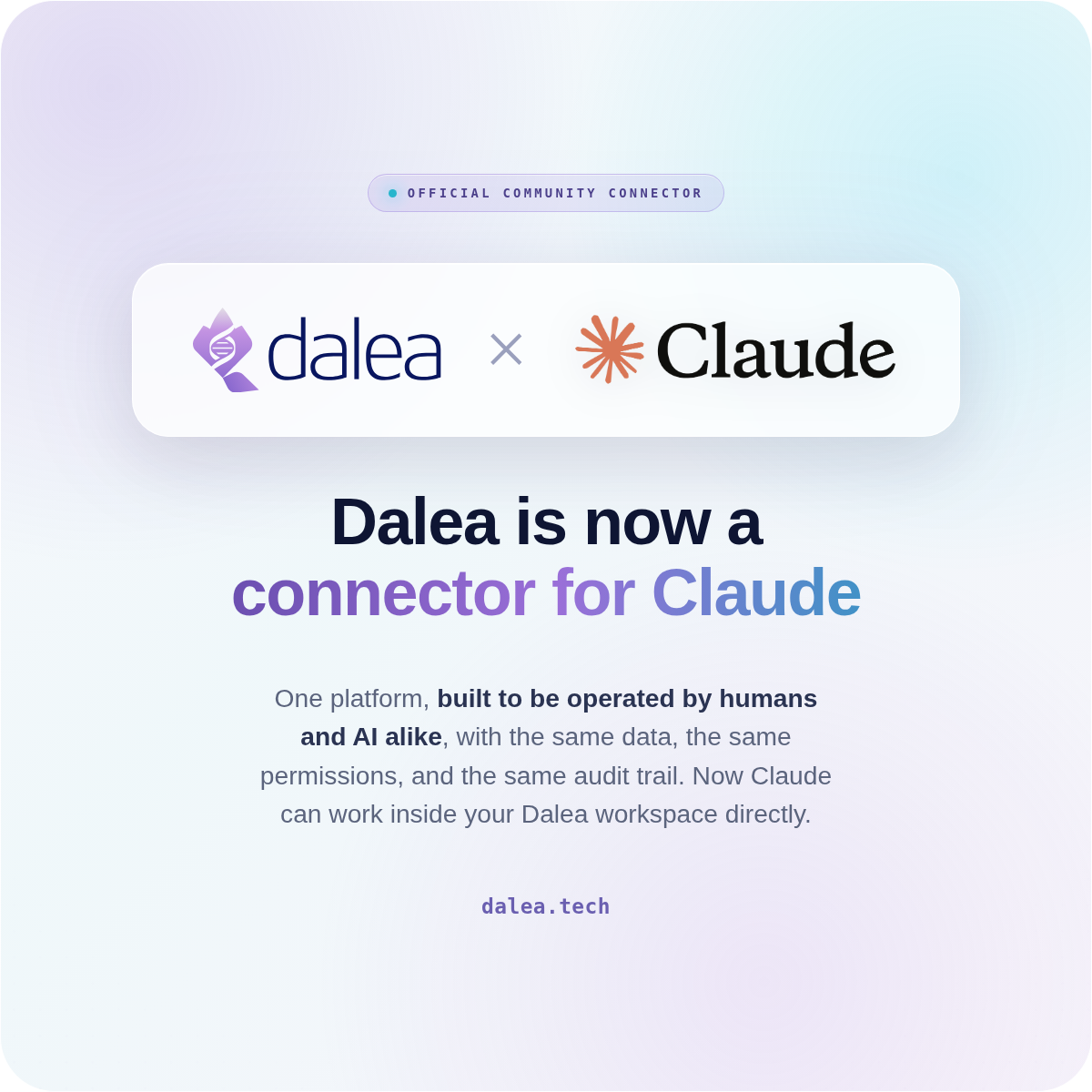 Dalea is now an official community connector for Claude.